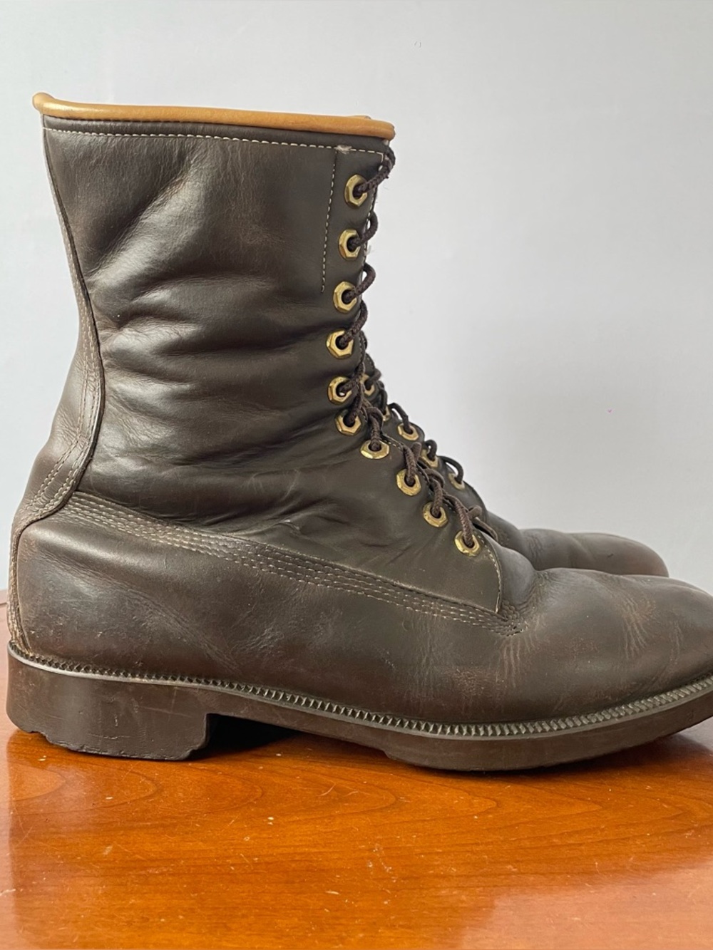 Vintage Greb Brown Leather Work Boots | US 11